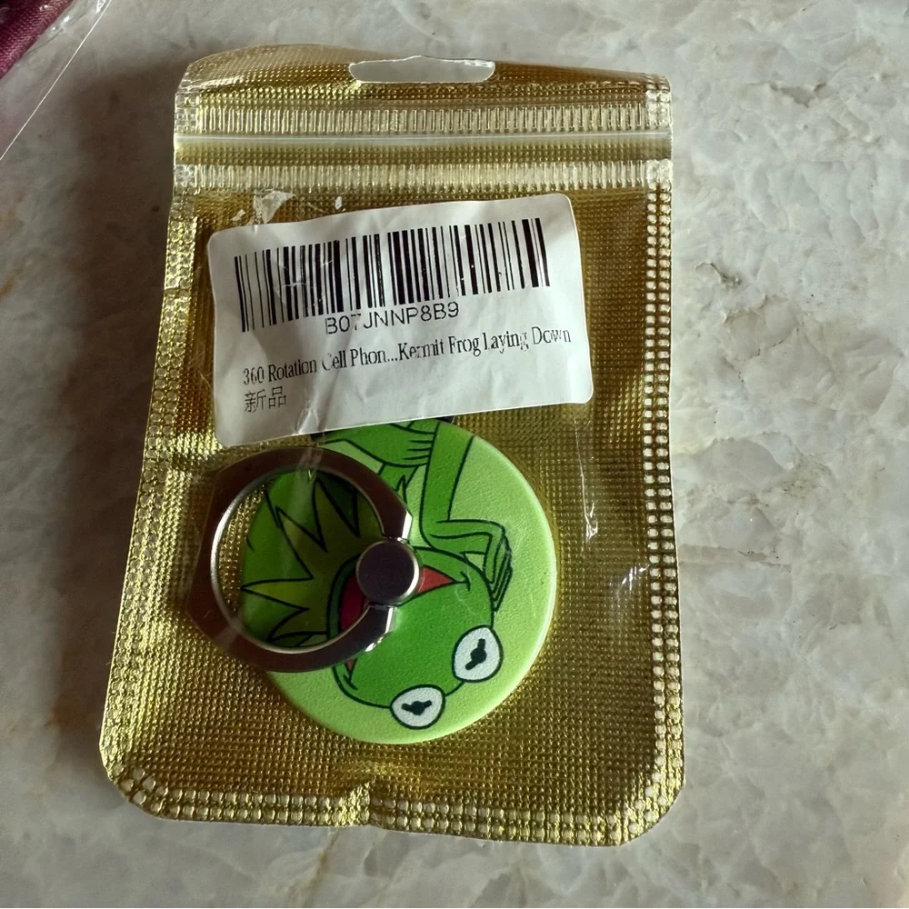 Kermit Frog 360 Rotation Phone Ring Holder - Green
